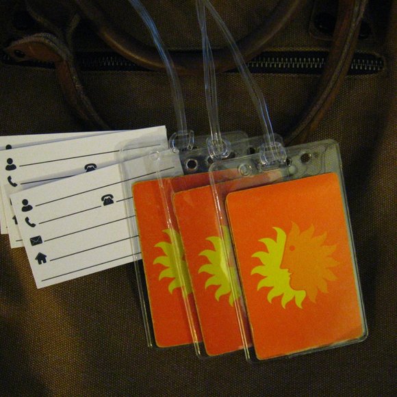 ✈️ National Airlines Vintage Sun Logo Bag Tags (3) - Picture 2 of 4